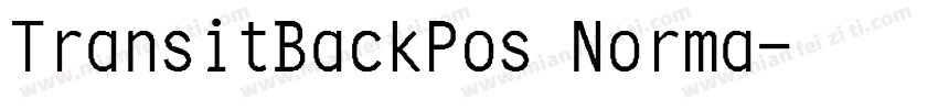 TransitBackPos Norma字体转换